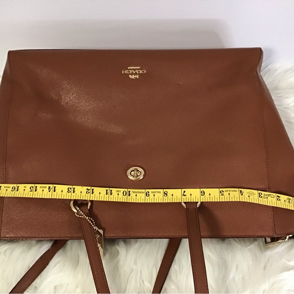 Coach 78246 Tan Crossgrain Leather Folio Large Business Tote Dustbag - Picture 4 of 16